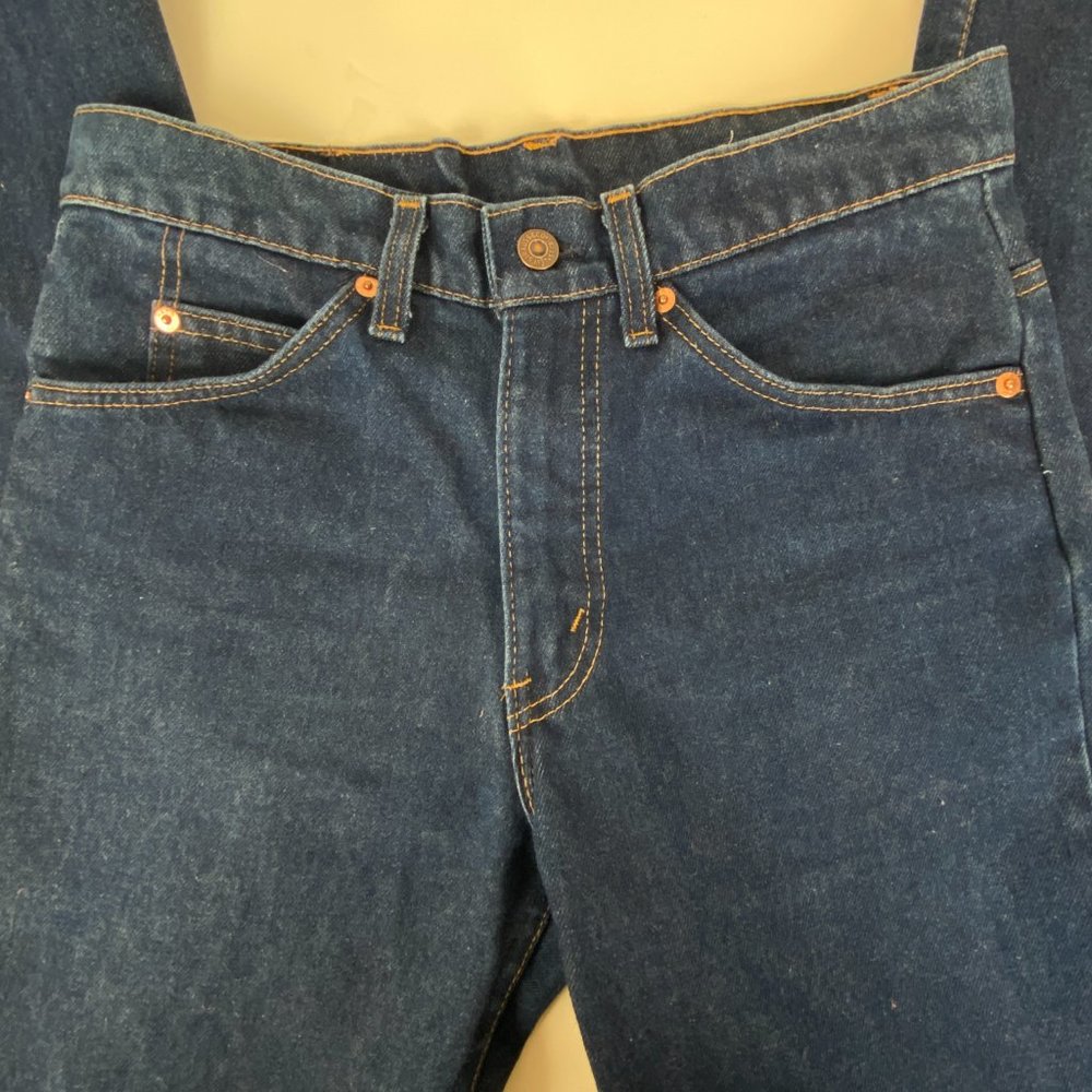 Vintage Levis 517 Jeans 31 x 34 Blue Denim White Tab Made in the USA - Picture 2 of 14